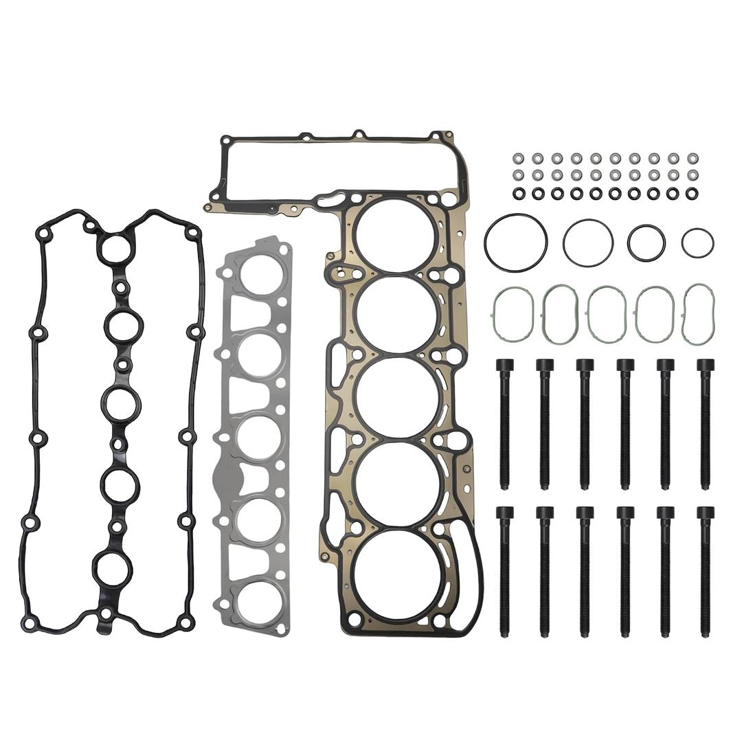 Head Gasket Set with Bolts, 2.5L, for Volkswagen Beetle 2006-2010, for Beetle 2012-2014, for Golf 2010-2014, for Jetta 2005-2014, for Rabbit 2006-2009, 2.5L, OE HS26388PT,HSVW21,HS54698(54pcs)