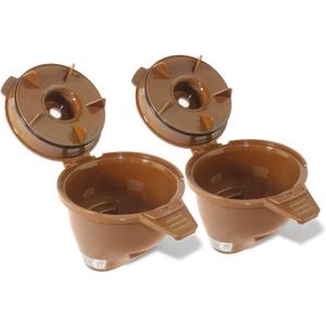2-Pack Single Serve Ground coffee Brew Basket for Hamilton FlexBrew Coffee Maker Models 49974 49975 49976 49979 49957 49954 49947 49940 49950 49966 49968 Filter Part, Brown