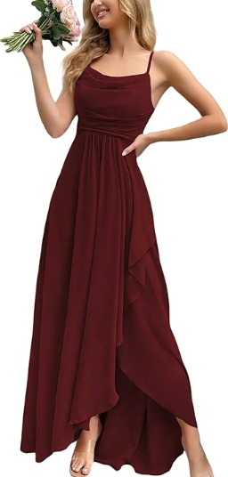 VOUIAO Women's 2026 Spring Formal Evening Gown Elegant Long Prom Dress Wedding Guest Party Cocktail Bridesmaid Maxi Dress
