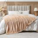NEWCOSPLAY Super Soft Throw Blanket Brown Premium Silky Flannel Fleece Leaves Pattern Lightweight Bed Blanket All Season Use (Brown, Throw(50"x60"))