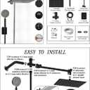 Shower Head with Handheld Combo 10" Chrome High Pressure Rain Shower Head 11" Adjustable Extension Arm and 5 Settings Adjustable SUS 304 Handheld Showers with 59" Hose, 2-in-1 Shower Holder