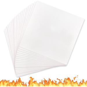 ZENFUN 20 Pcs High Temperature Gasket Paper, Ceramic Fiber Insulation Paper,2600F Fireproof Fiber Sheet 11x12x1/8 Thick for Pellet Stove, Wood Stove, Kiln, Boiler, Forge, RV Furnace Gaskets DIY Cut