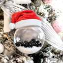 2 x 3.15in Christmas Ball Ornament, Clear Funny Christmas Reindeer Ball Ornament, Christmas Gag Gifts for Women, Hanging Bulbs Pendants for Christmas Tree Holiday Decor