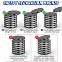 16 Pack Disc Magnets, Black Round Magnets, Magnetic Discs with Adhesive Backing, Adhesive Magnetic Buttons, Adhesive Magnet for Fridge, Office, Home, Garage,Refrigerator