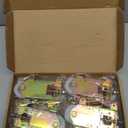 Therwen 8 Pcs 2-1/2 Inch Sliding Mirror Closet Door Roller Wheels Replacement Assembly 1-1/2 Inch Nylon Concaved Ball Bearing Wheels, Sliding Glass Screen Door Hardware Fits