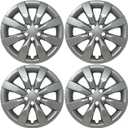 Replacement for Toyota Corolla 2014-2025 Hubcap, Premium Quality Sturdy 16-inch Silver Wheel Cover (4 Pieces) (Set)