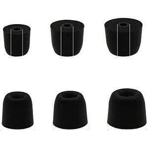 ALXCD Ear Tip for Shure SE Series Earphone, 3 Pair (S/M/L) Soft Memory Foam Noise-Isolation Replacement Ear Tip, Fit for Shure SE115 SE210 SE215 SE315 SE425 SE535 SE846 (Black) 