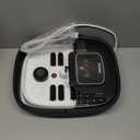 HOSPAN Collapsible Foot Spa with Heat, Bubble, Red Light, and Temperature Control, Foot Bath Massager with 8 Shiatsu Massage Rollers, Pedicure Foot Spa for Relaxation and Stress Relief, Black