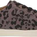 Spenco Women's Khloe Kick Sneaker (5, Charcoal Leopard)