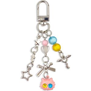 2 x Cute Keychains Aesthetic Y2K Star Strawberry Keychains Charms for Women Purse Bag