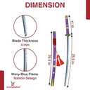 Armory Replicas - One Piece Sword Replicas: Enma, Nidai Kitetsu, AME no Habakiri, Durandal, Gryphon - High Carbon Steel Blades with Stunning Anime-Inspired Detailing (Purple, Gold)