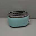 Mueller Retro Toaster 2 Slice with 7 Browning Levels and 3 Functions: Reheat, Defrost & Cancel, Stainless Steel Features, Removable Crumb Tray, Under Base Cord Storage, Turquoise