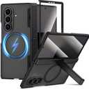 VEGO for Z-Fold-7-Case: Galaxy Z Fold 7 Case with Kickstand & Screen Protector[Compatible with MagSafe] Full-Body Hinge Protection Shockproof Rugged Phone Case for Samsung Galaxy Fold 7 5G 2025-Black