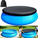 8ft Round Pool Cover 8 ft Round Inflatable Pool Covers Garden Outdoor Above Ground Swimming Pool Shades 96 in Canopy Backyard Adult Pool Accessories