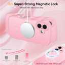 for iPhone 16 Case with MagSafe, Upgraded [Full Camera Protection] [Fit for MagSafe] [Mil-Grade Drop] Cute Wave Translucent Non-Slip Phone Case for iPhone 16 6.1",Pink