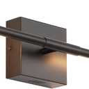 JONATHAN Y 28" Black Modern Dimmable Integrated LED Wall Sconce, Metal Vanity Light for Bathroom Mirror Bedroom Hallway, Sleek Hardwired Wall Lamp Fixture, 3000K (JYL7022C) (Set of 1)