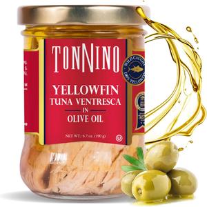 Tonnino Tuna Yellowfin (Pack of 1, Ventresca in Olive Oil) (6.7 Ounce (Pack of 1))
