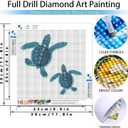 MOMDEDP Sea Turtle Animal Diamond Painting Kits for Adults Beginner,DIY Diamond Art Kits for Bigginers,Diamond Gem Art Crystal Rhinestones Painting Crafts Kits for Home Wall Decor 12 X 12Inch
