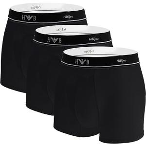 ODOMEIDIC Men's Underwear Boxer Brief Regular Long Men Pack with Quick-Dry Moisture Wicking, XL