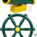 RedSwing Playground Accessories for Kids, Play Set Attachments with Pirate Ship Wheel and Telescope for Outdoor Backyard, Swing Set Replacement for Treehouse, Easy to Set Up (Green)