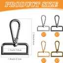 1-1/2 Inch D Ring Swivel Lobster Claw Clasps, 28 Pcs Lobster Claw Swivel Clasps Metal Lobster Lanyard Clasp Keychain Clips Hook for DIY Crafts Keychain Purse Handbag Making