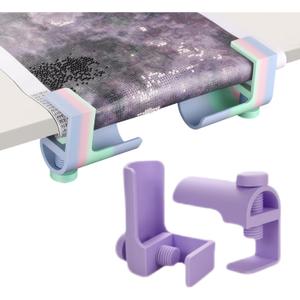 Diamond Painting Table Clamps, Canvas Holder with Screws, 3D Printed Cosmic Craft Desk Organizer, Diamond Art and Craft Accessory (Purple)