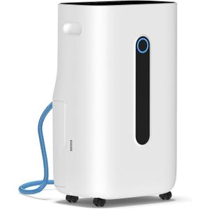 5,000 Sq.Ft 80 Pint Dehumidifier for Basements and Home-with Drain Hose,1.7Gallon Water Tank,Intelligent Humidity Control,Dual Protection and 4 Modes,for Large room