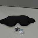 Sleep Eye Mask for Side Sleeper, Lash Extensions 3D Contoured Cup Sleeping Mask for Men Women, Travel Blackout Night Blindfold Eye Shade Cover with Adjustable Strap (Black-Side Sleeper)