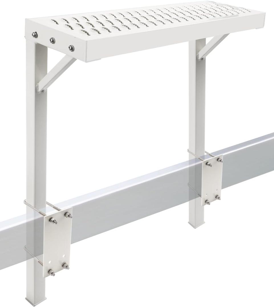 Boat Lift Step-Over Platform Non-Slip Shore Station Boat Lift Parts & Dock Step for Safer Boarding Universal Boat Lift Guides Accessory, 500 lbs Capacity