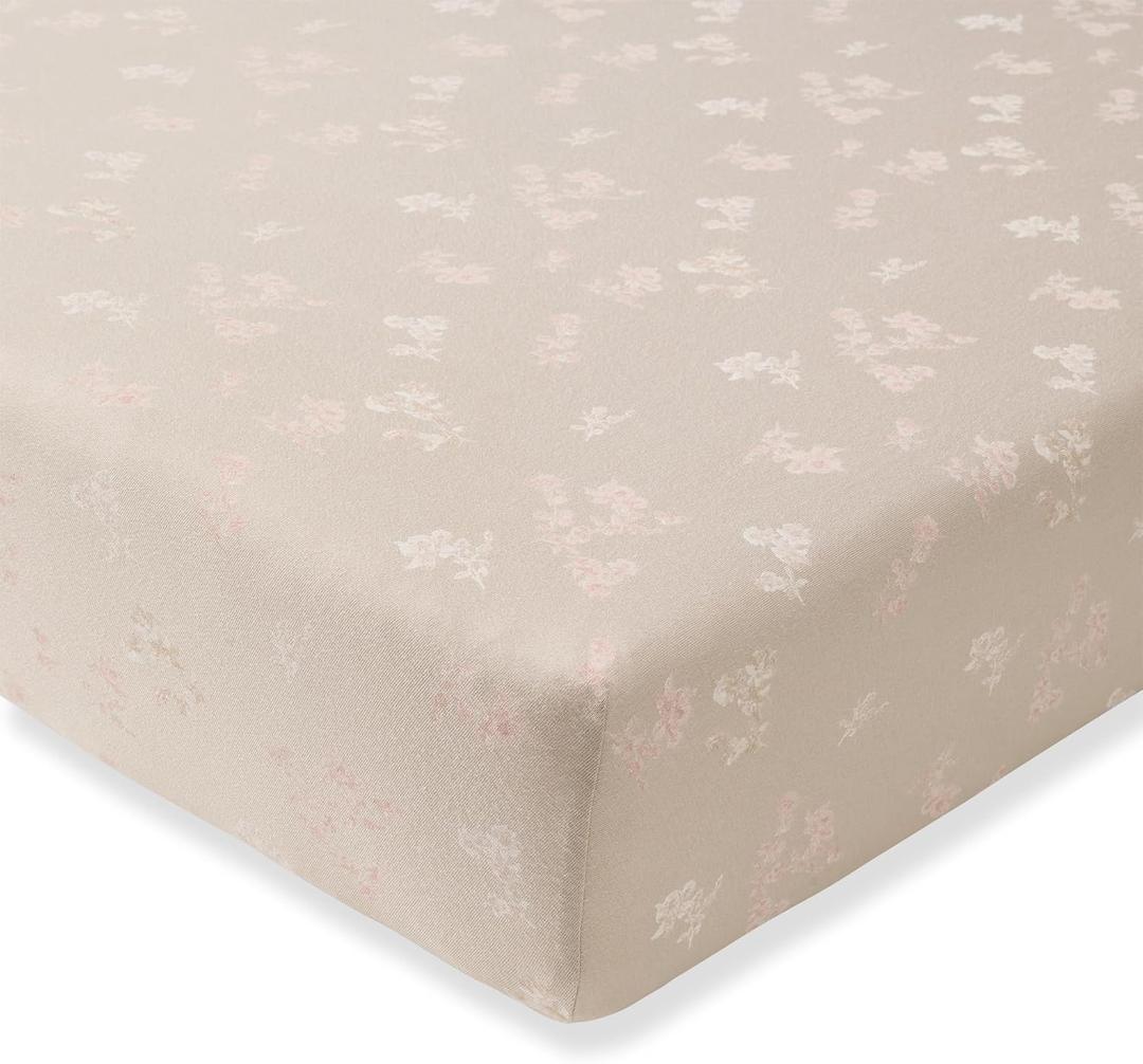 Burt's Bees Baby Essential Organic Cotton Fitted Crib Sheet, Breathable for Boy Girl Standard Crib & Toddler Mattresses, Size: Standard Crib - 1-Pack