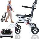 (15lb) Super Lightweight Wheelchairs for AdultsEasy to Travel, Locking Hand Brakes, User-Friendly, Folding, Portable for Adults or Child (up to 220lbs)