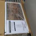 HCHQHS 4 Tier Bookshelf, Adjustable Industrial Bookcase, Vertical Tall Book Shelf, Wood and Black Metal Open Bookshelves for Home Office, Living Room, Bedroom (Rustic Brown)