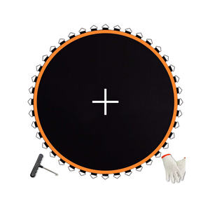 Trampoline Mat, Fits 14 ft Frame, with 72 V-Rings Fits 5.5 inch, Trampoline Mat Replacement(Mat Dia:150in), Reinforce, UV-Resistant, with Spring Hook and Gloves, Not Include Spring