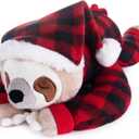 My OLi Sloth 15in Stuffed Animal Three Toed Sloth Wearing Pajamas and Nightcaps Soft Hugging Pillow for Bedtime Plush Animal Gifts for Babies Kids Girls Boys