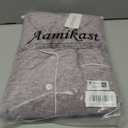 Aamikast Women's Pajama Sets Long Sleeve Button Down Sleepwear Nightwear Soft Pjs Lounge Sets (XL)