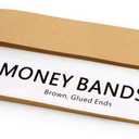 3 x L LIKED 300 PCS Money Bands for Cash, Blank Self Adhesive Currency Straps Bill Wrappers Natural Kraft Brown