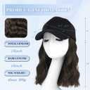 AISI QUEENS Hat Wig Hat with Hair Attached for Women Cap with Hair Attached for Women Baseball Cap Wig Extensions Short Wave Synthetic Adjustable for Daily Use