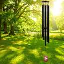 60" Wind Chimes Outdoor, WindChimes Large Wind Chimes for Outside Deep Tone with 5 Tuned Tubes and S Hook, Wind Chime Outdoor Decoration for Patio, Garden, Yard (Hummingbird)
