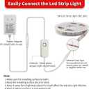 MY BEAUTY LIGHT LED Strip Lights Warm White, 16.4ft Dimmable LED Light Strip,12v Flexible LED Rope Lights Kits for Kitchen Cabinet Bedroom Party Decor