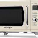Nostalgia NMCMO9FTCRM6A Microwave Oven, 0.9 Cu. Ft, Cream