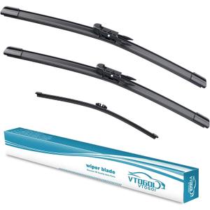 OEM Windshield Wiper Blades Replacement for Volvo XC90 2007 2008 2009 2010, All Weather Original Factory Quality Front & Rear Wipers Set 24"+22"+15" (Pack of 3)
