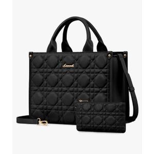 LOVEVOOK Purses and Handbags for Women, Handbags Shoulder Bags Black Purses and PU Leather Top Handles for Lady