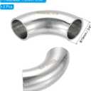 PATIKIL 2pcs 90 Degree Mandrel Bend Elbow, 3/4 Inch OD Steel Exhaust Elbow Exhaust Piping Connector 316 Stainless Steel for Exhaust Pipe Stair Handrail HVAC