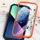 SOiOS for iPhone 13/14/15 Phone Case: for iPhone 16e Protective Cover with Built-in Kickstand | Heavy Duty Military Grade Hard Protection Shock Proof | Durable Dual-Layer Design Orange