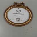 97 Decor Gold Oval Frame 5x7, Vintage Picture Frames, Antique Bow Frame, With Glass Front For Tabletop Photo Display And Wall Hanging, Vintage Wall Decor