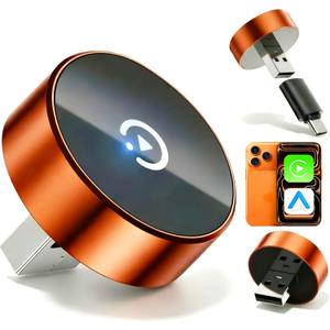 2026 Wireless CarPlay & Android Auto Adapter, 2-in-1 Mini Adapter for iPhone & Android, for USB-A/USB-C, Plug & Play, Fast Auto Reconnect, Low Latency, Converts Wired to Wireless for Cars After 2016