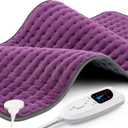 Heating Pad XXXL for Back Pain Relief, Extra Large Heated Pad for Neck/Shoulders/Legs/Knees/Feet/Cramps, Birthday Mothers Day Gifts for Mom Women Wife Grandma Her, 6 Heat Settings, Auto-Off, 17"x33" (Purple)