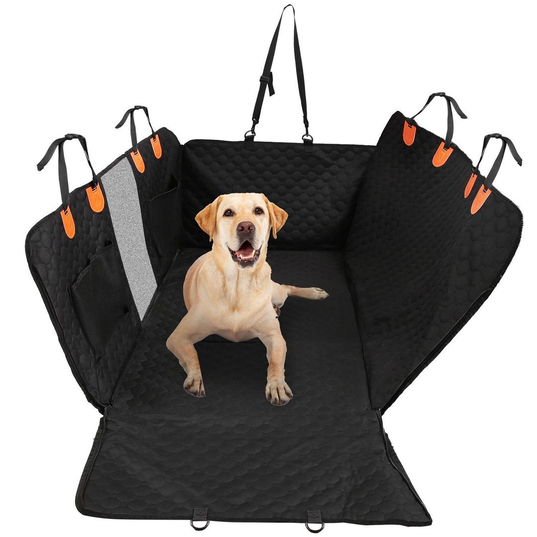 Car Seat Spacer for Large Dogs Hammock Seat Cover Pets Travelling Car Truck SUV Orange