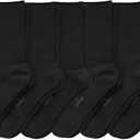 Hanes Men's Originals Supersoft Crew Socks, Stretch Crew Socks For Men, 6-12, 11-Pairs