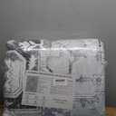 Boho Washable Area Rug 5x7, Spill-Proof Surface, Non-Slip Backin,Low Pile Faux Wool Large Printed Rugs for Living Room,Bedroom, Dining Room, Kitchen Floor, Small Office(Cyan, 5x7)